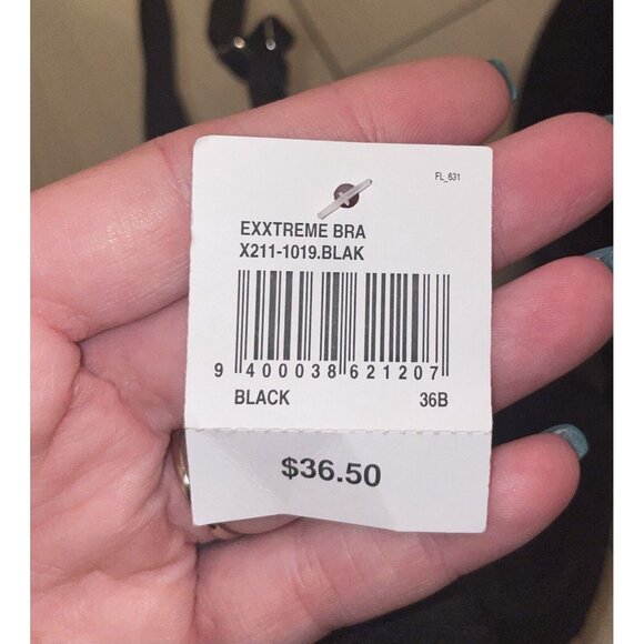 Fredericks of Hollywood Exxtreme Bra Lined Underwire Womens 36B Black New Nwt - Picture 7 of 7